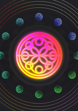 Neon Geometric Glyph Rune