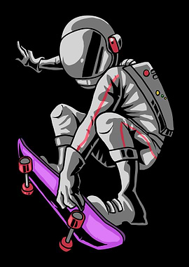 Skateboard Astronaut