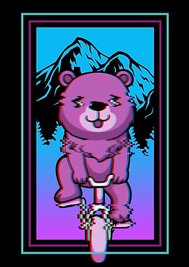 Kawaii Bear Biker