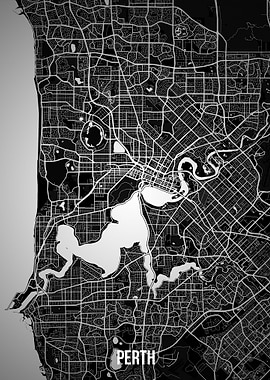 Perth dark map