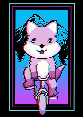 Kawaii Fox Biker