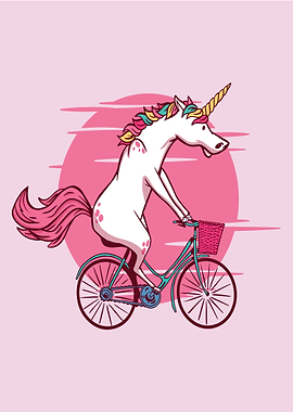 Unicorn cute bicycle