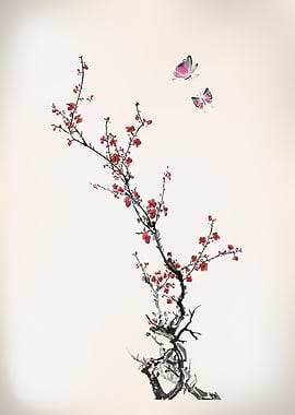 Sakura and Butterfly