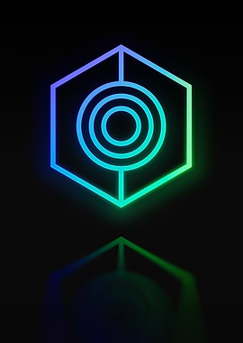 Neon Geometric Glyph Rune