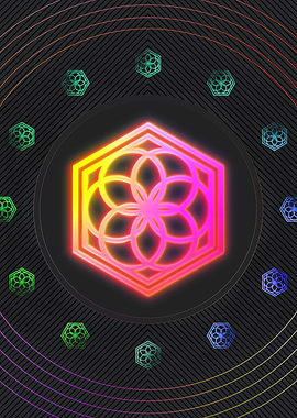 Neon Geometric Glyph Runes