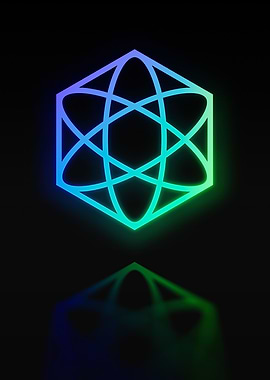 Neon Geometric Glyph Rune