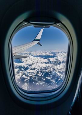 Airplane Window flight