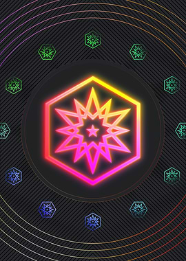 Neon Geometric Glyph Runes