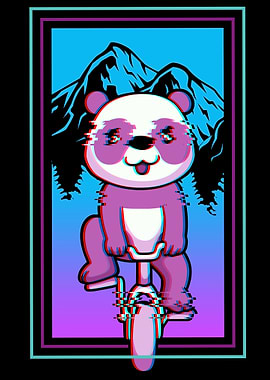 Kawaii Panda Bear Biker
