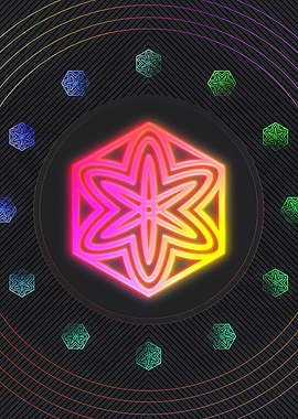 Neon Geometric Glyph Runes