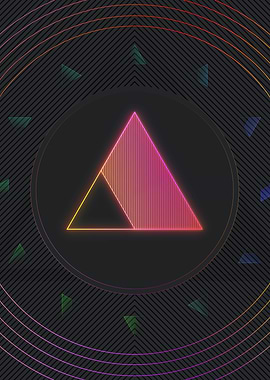 Neon Geometric Glyph Sign