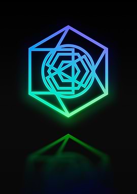 Neon Geometric Glyph Rune