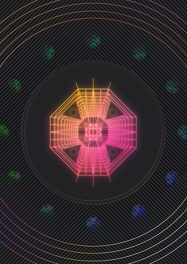 Neon Geometric Glyph Runes