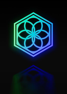 Neon Geometric Glyph Runes