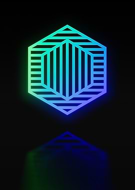 Neon Geometric Glyph Rune