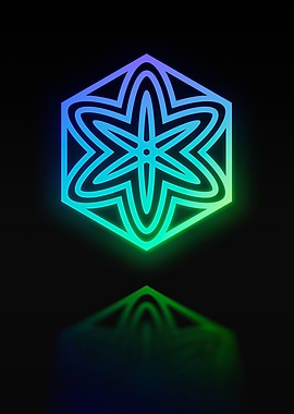 Neon Geometric Glyph Rune