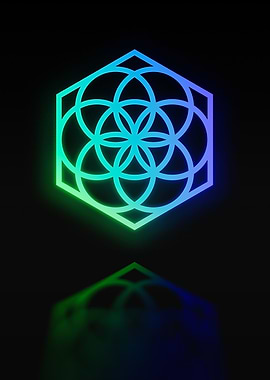 Neon Geometric Glyph Runes