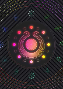 Neon Geometric Glyph Runes