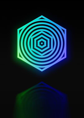 Neon Geometric Glyph Runes