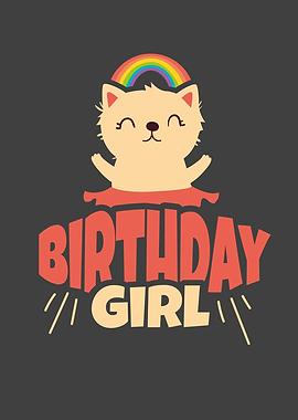 Kitty Birthday Girl Cute