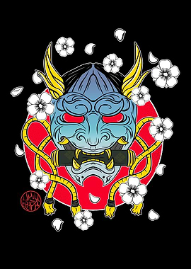 Hannya demon mask