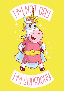 Unicorn cute superhero