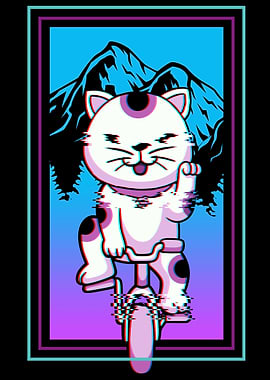 Kawaii Cat Biker
