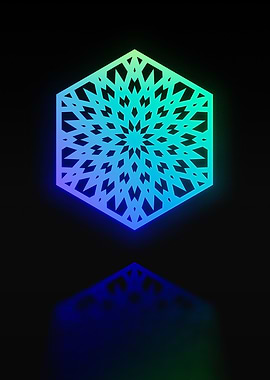 Neon Geometric Glyph Sign