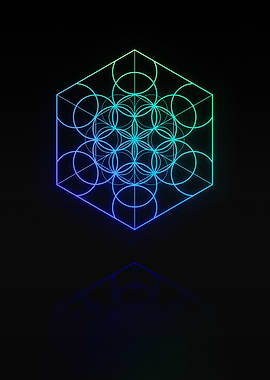 Neon Geometric Glyph Rune