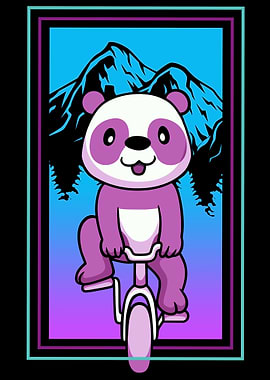 Kawaii Panda Bear Biker