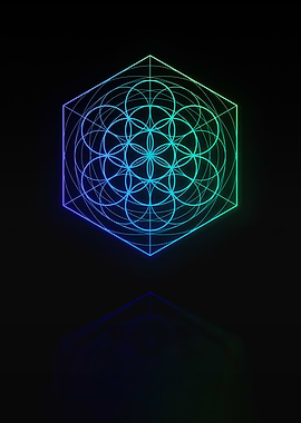 Neon Geometric Glyph Rune