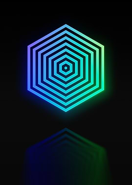 Neon Geometric Glyph Rune