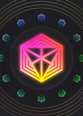 Neon Geometric Glyph Runes