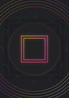 Neon Geometric Glyph Sign