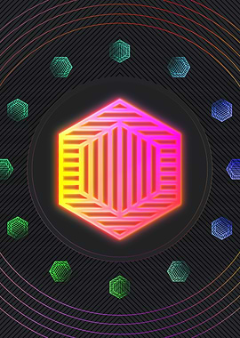 Neon Geometric Glyph Runes