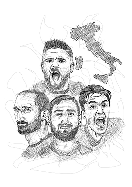 Gli Azzurri Scribble art