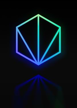 Neon Geometric Glyph Rune