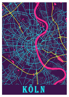 Koeln City Map Germany
