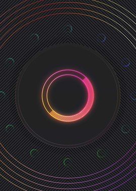 Neon Geometric Glyph Sign