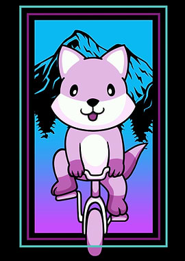 Kawaii Fox Biker