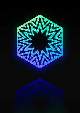 Neon Geometric Glyph Rune