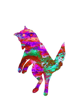 Jumping fox