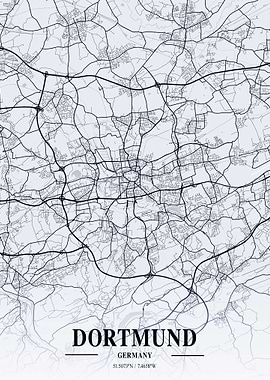Dortmund City Map Germany