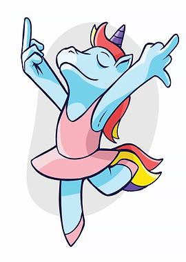 Unicorn cute ballet