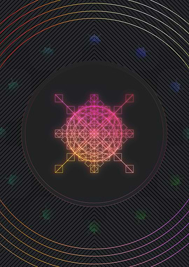 Neon Geometric Glyph Runes