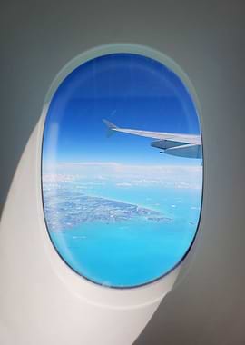 Airplane Window flight