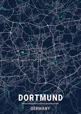 Dortmund City Map Germany