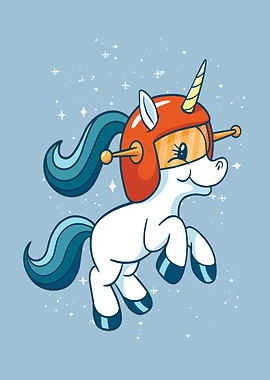Unicorn cute space
