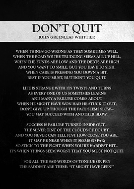 Do Not Quit Poem
