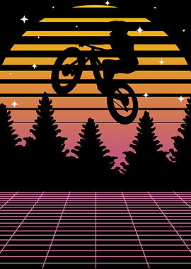 Mtb Downhill Synthwave
